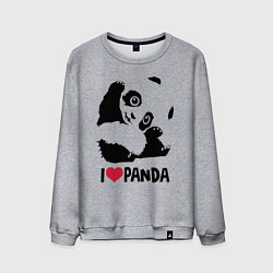 Мужской свитшот I love panda