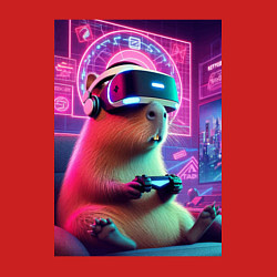 Свитшот хлопковый мужской Каппи в виртуальном шлеме, цвет: красный — фото 2