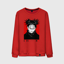 Свитшот хлопковый мужской Чосо - Магическая битва, цвет: красный