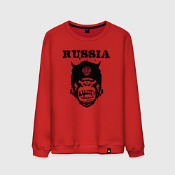 Свитшот хлопковый мужской Russian gorilla, цвет: красный