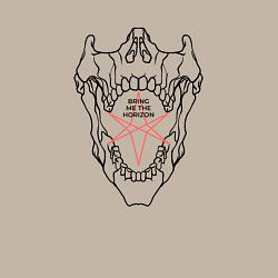 Свитшот хлопковый мужской Bring Me the Horizon - logo, цвет: миндальный — фото 2
