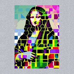 Свитшот хлопковый мужской Mona Lisa - mosaic pop art, цвет: меланж — фото 2