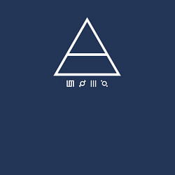 Свитшот хлопковый мужской 30 Seconds to mars логотип треугольник, цвет: тёмно-синий — фото 2