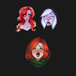 Свитшот хлопковый мужской Dota 2 Ahegao, цвет: черный — фото 2