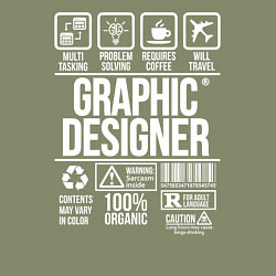 Свитшот хлопковый мужской Графический дизайнер, цвет: авокадо — фото 2