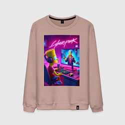 Мужской свитшот Gamer Bart - cyberpunk