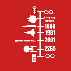 Свитшот хлопковый мужской Тардис бесконечности, цвет: красный — фото 2