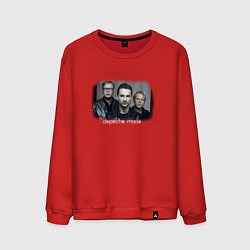 Свитшот хлопковый мужской Depeche Mode - a band with Fletch, цвет: красный