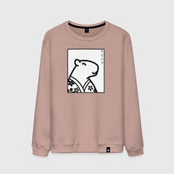 Мужской свитшот Минималистичная капибара в японском стиле