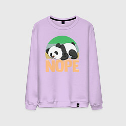 Свитшот хлопковый мужской Panda nope, цвет: лаванда