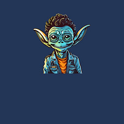 Свитшот хлопковый мужской Модный пришелец, цвет: тёмно-синий — фото 2