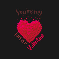 Свитшот хлопковый мужской Ты моя вечная валентинка-you re my forever valenti, цвет: черный — фото 2