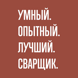 Свитшот хлопковый мужской Умный, опытный, лучший сварщик, цвет: кирпичный — фото 2