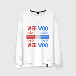 Свитшот хлопковый мужской Wee woo, цвет: белый