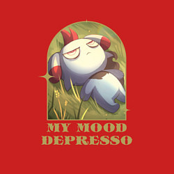 Свитшот хлопковый мужской My mood Depresso Palworld, цвет: красный — фото 2