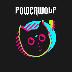 Свитшот хлопковый мужской Powerwolf rock star cat, цвет: черный — фото 2