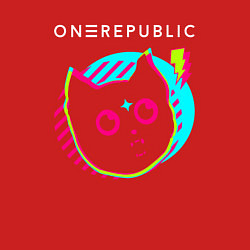 Свитшот хлопковый мужской OneRepublic rock star cat, цвет: красный — фото 2