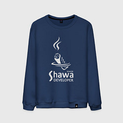 Свитшот хлопковый мужской Senior shawa developer white, цвет: тёмно-синий