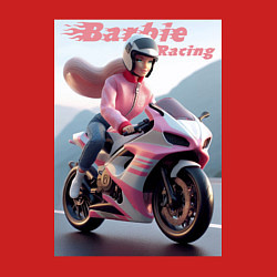 Свитшот хлопковый мужской Barbie racing - ai art, цвет: красный — фото 2