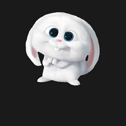 Свитшот хлопковый мужской Кролик Снежок, цвет: черный — фото 2