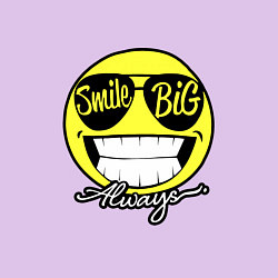 Свитшот хлопковый мужской Smile big always, цвет: лаванда — фото 2