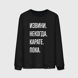 Мужской свитшот Извини некогда: карате, пока