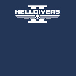 Свитшот хлопковый мужской Helldivers 2: Logo, цвет: тёмно-синий — фото 2