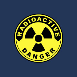 Свитшот хлопковый мужской Danger radiation sign, цвет: тёмно-синий — фото 2