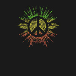 Свитшот хлопковый мужской Peace splash, цвет: черный — фото 2