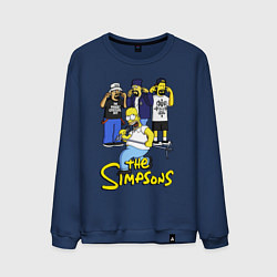 Свитшот хлопковый мужской Simpsons - Cypress hill, цвет: тёмно-синий