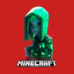 Свитшот хлопковый мужской Minecraft зеленая девушка, цвет: красный — фото 2