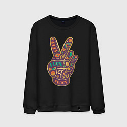 Мужской свитшот Free love peace
