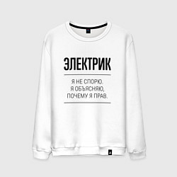Мужской свитшот Электрик не спорит