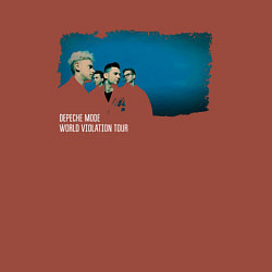 Свитшот хлопковый мужской Depeche Mode - World violation tour 90, цвет: кирпичный — фото 2