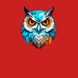 Свитшот хлопковый мужской Яркая сова, цвет: красный — фото 2