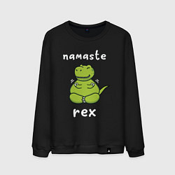 Свитшот хлопковый мужской Namaste Rex, цвет: черный