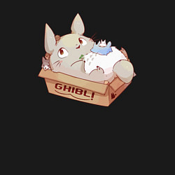 Свитшот хлопковый мужской Ghibli Totoro, цвет: черный — фото 2