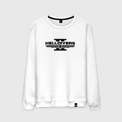 Свитшот хлопковый мужской Helldivers 2: Logo, цвет: белый