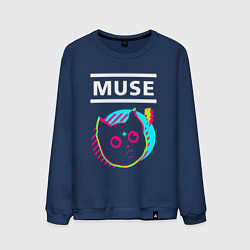 Мужской свитшот Muse rock star cat