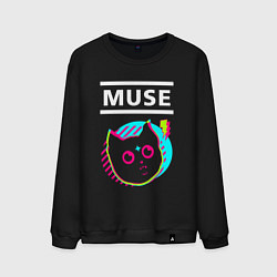 Мужской свитшот Muse rock star cat