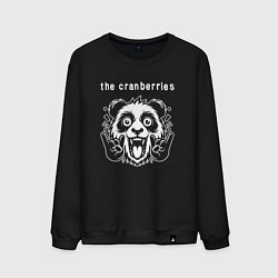 Свитшот хлопковый мужской The Cranberries rock panda, цвет: черный