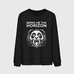 Свитшот хлопковый мужской Bring Me the Horizon rock panda, цвет: черный