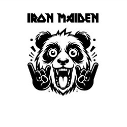 Свитшот хлопковый мужской Iron Maiden - rock panda, цвет: белый — фото 2