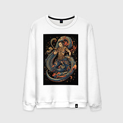 Мужской свитшот Муай Тай боец и змея