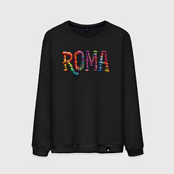 Свитшот хлопковый мужской Roma yarn art, цвет: черный