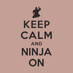 Свитшот хлопковый мужской Keep calm and ninja on, цвет: пыльно-розовый — фото 2