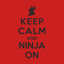 Свитшот хлопковый мужской Keep calm and ninja on, цвет: красный — фото 2