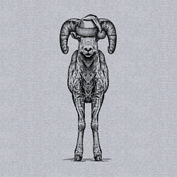 Свитшот хлопковый мужской Новогодний барашек, цвет: меланж — фото 2