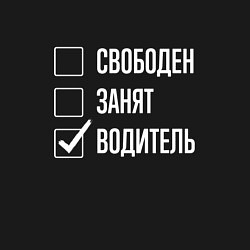 Свитшот хлопковый мужской Свободен занят водитель, цвет: черный — фото 2