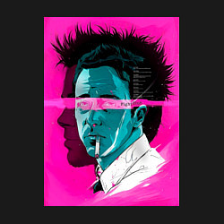 Свитшот хлопковый мужской Fight club pink poster, цвет: черный — фото 2